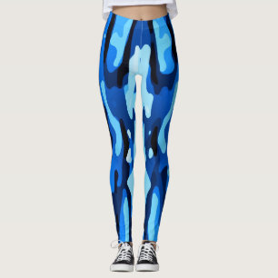 Blue Abstract Pattern Leggings