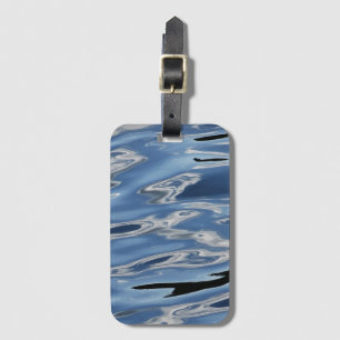 Blue abstract pattern luggage tag