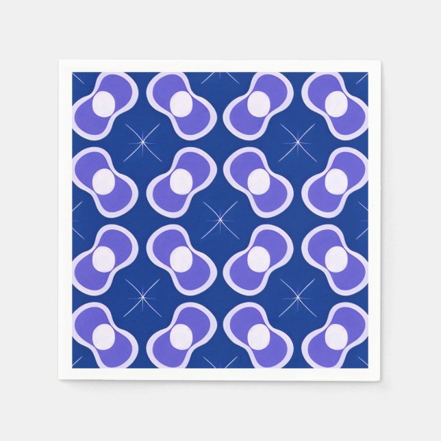 Blue Abstract Pattern Napkin (Front)