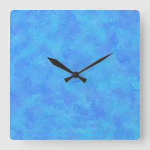 Blue Abstract Pattern Square Wall Clock