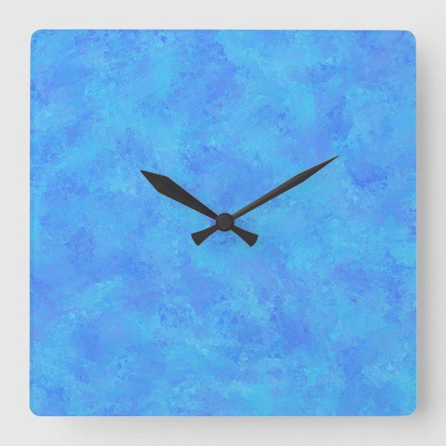 Blue Abstract Pattern  Square Wall Clock (Front)