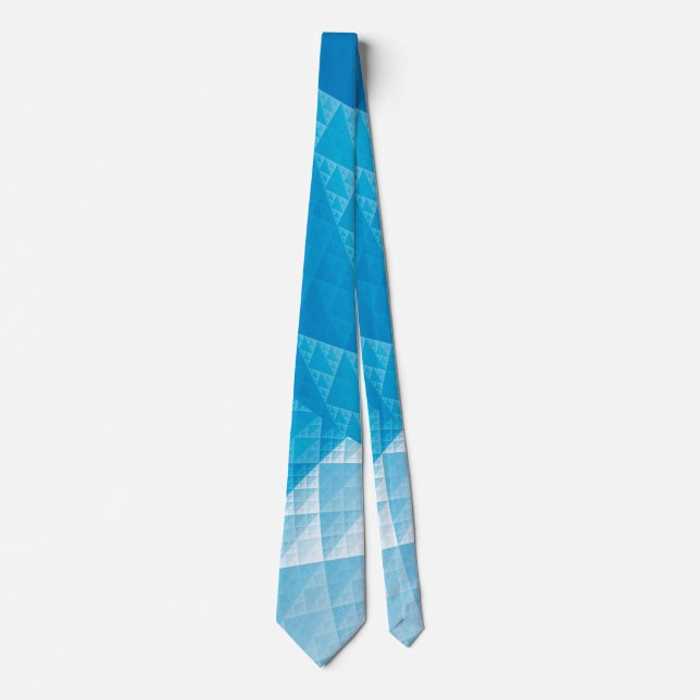Blue abstract pattern tie (Front)