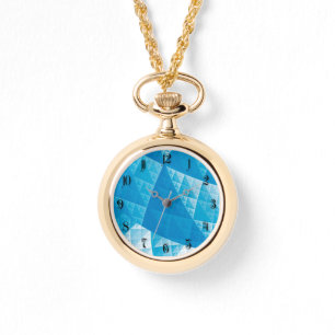 Blue abstract pattern watch