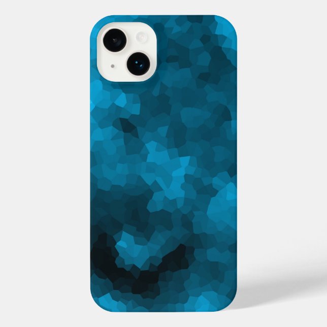 Blue abstract polygonal background iPhone case (Back)