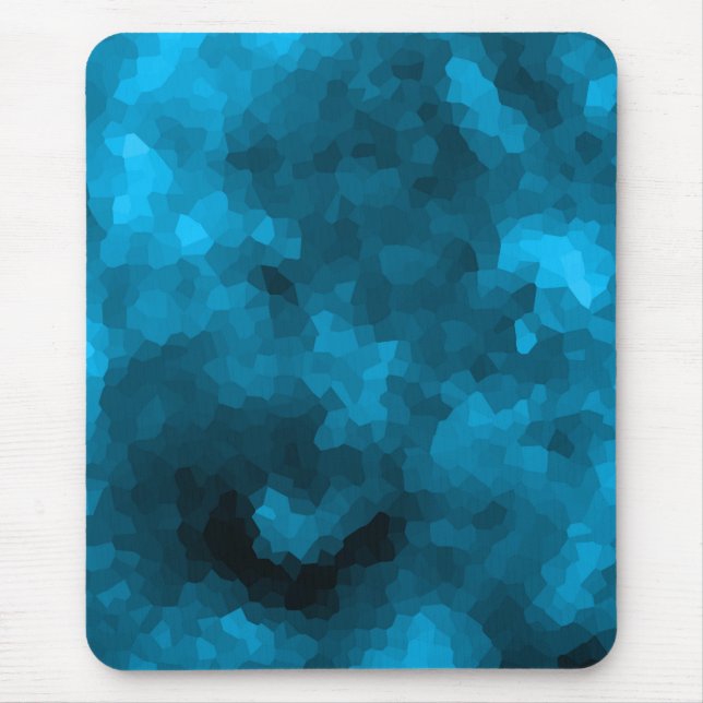 Blue abstract polygonal background mouse pad (Front)