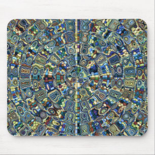 Blue Abstract Pond Mouse Pad