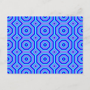 Blue abstract postcard