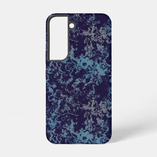 Blue Abstract Samsung Galaxy S22 Case (Back)