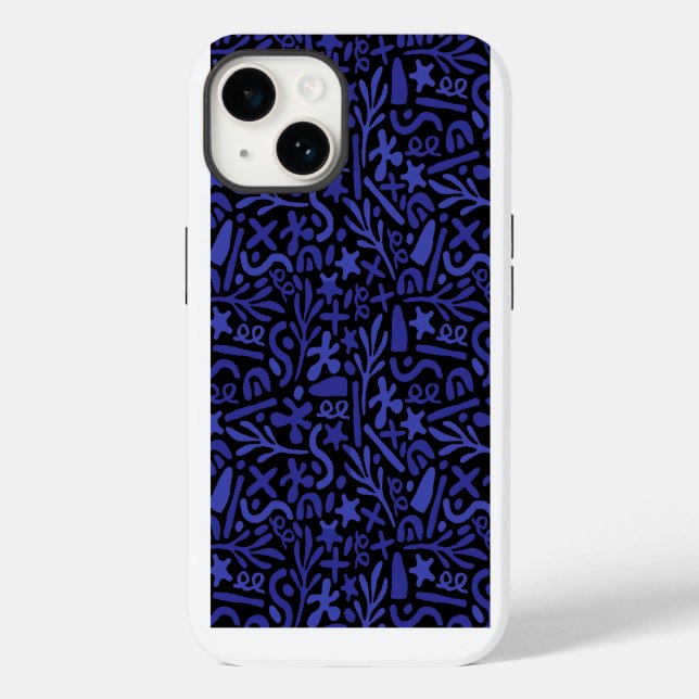 blue abstract seamless pattern Case-Mate iPhone case (Back)
