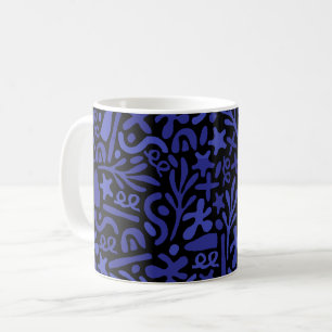 blue abstract seamless pattern coffee mug