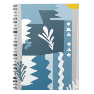 Blue Abstract Shapes Notebook