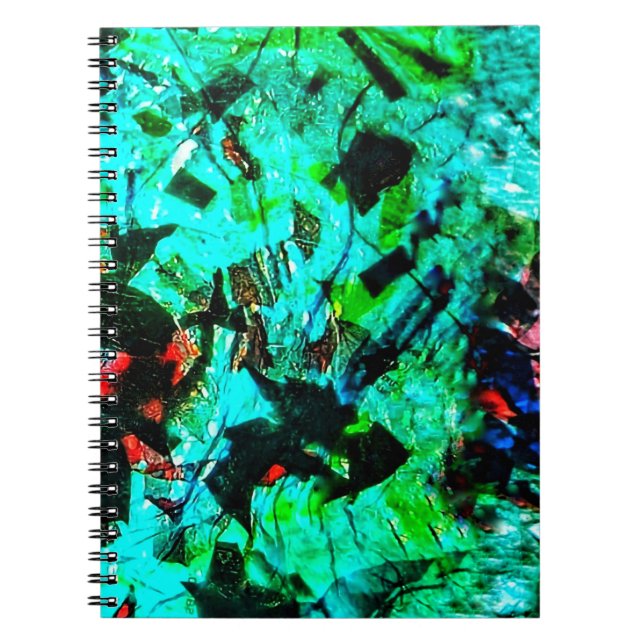 Blue abstract Spiral Photo Notebook,Dazzling blue  Notebook (Front)