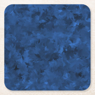 Blue Abstract Square Paper Coaster
