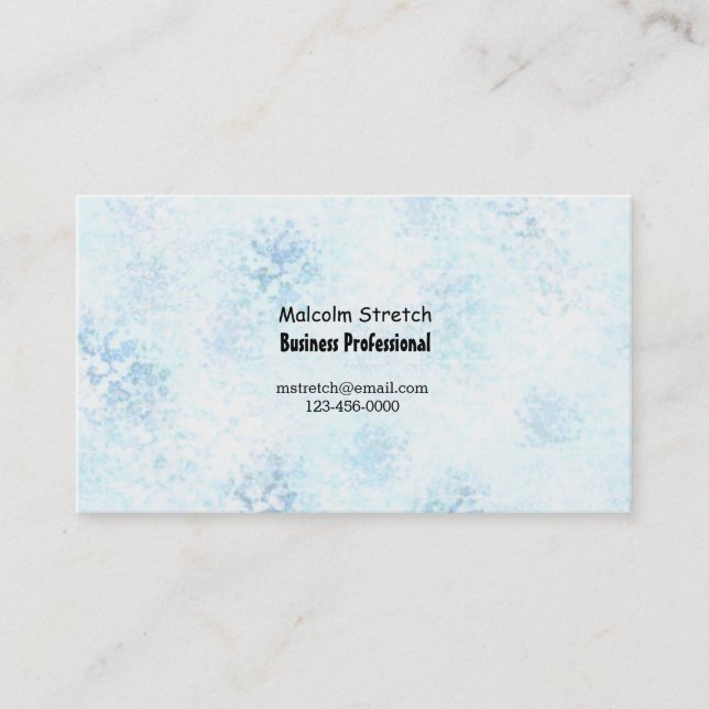 Blue Abstract Stipple Contemporary Business Card (Front)