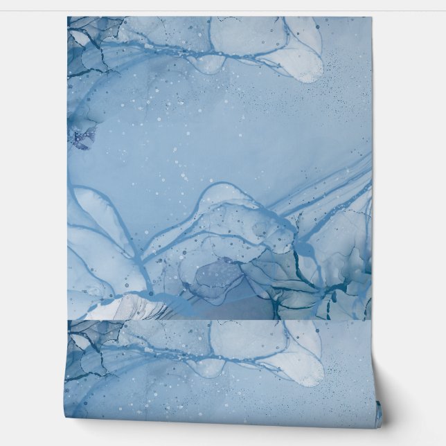 Blue Abstract Stone Texture Wallpaper (Unrolling)