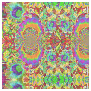 Blue abstract sunflower floral watercolor painting fabric