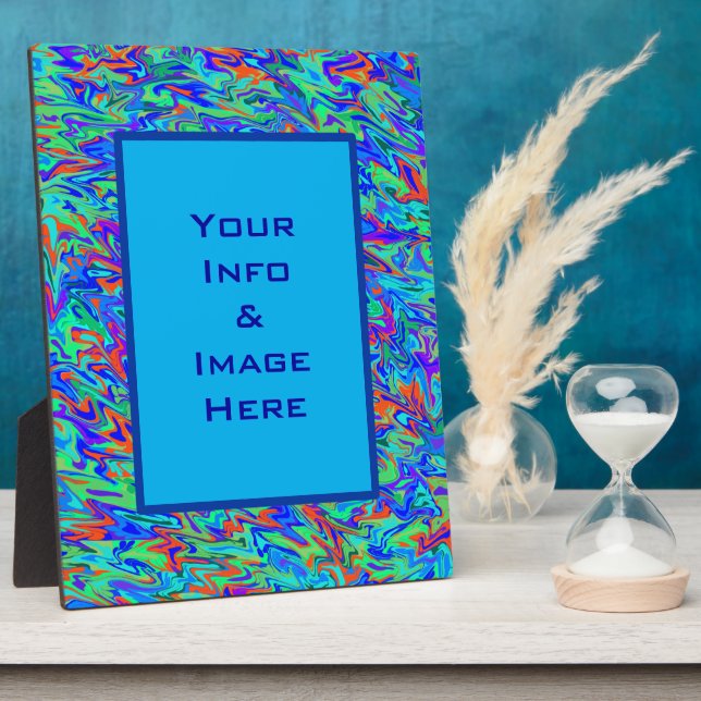 Blue Abstract Swirl Frame (Side)