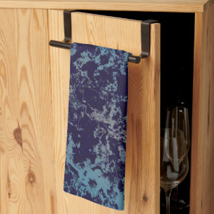 Blue Abstract Tea Towel