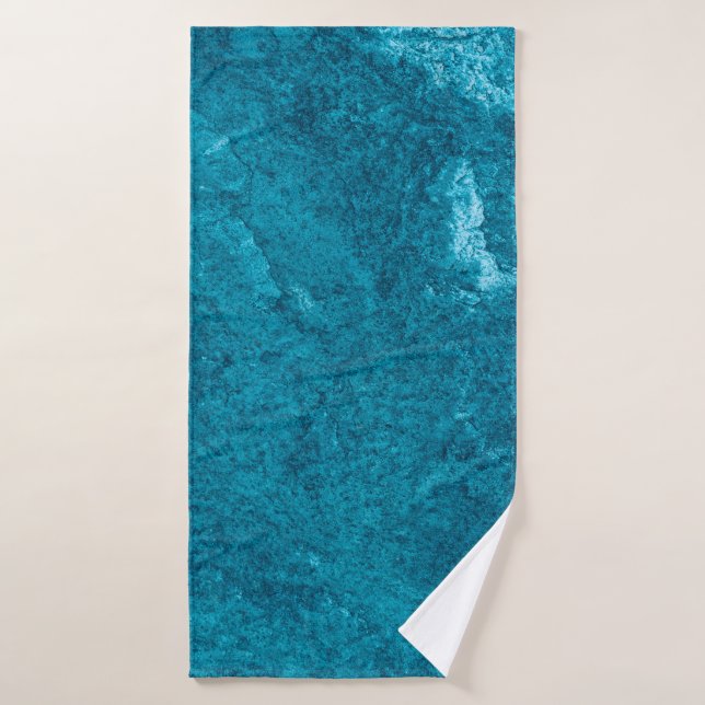 Blue abstract textureabstract, art, graphic decor, bath towel (Bath Towel)