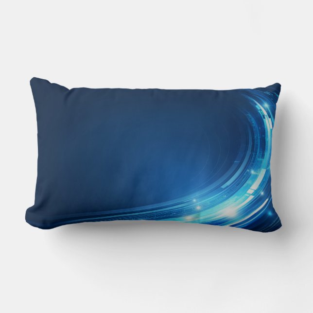 Blue Abstract Throw Pillow – Customisable (Front)
