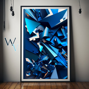 Blue Abstraction Poster