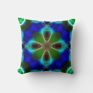 Blue Abstraction Throw Pillow
