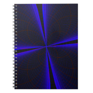 Blue Accent Clover Leaf Geometric Photo Notebook