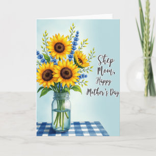 Blue Accent Mothers Day Card