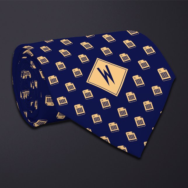Blue Accountant Spreadsheet  Tie (Creator Uploaded)