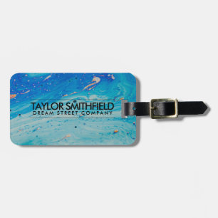 Blue Acrylic Modern Professional Luggage Tag
