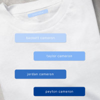 Blue Adhesive Waterproof Name