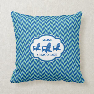 Blue Adirondack Chair Pillow