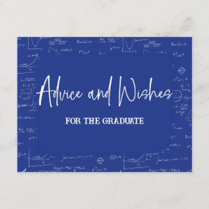 Blue Advice and Wishes for the Graduate  Enclosure Card