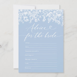 Blue Advice for the Bride Bridal Shower Game Invitation