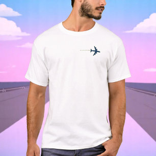 Blue Aeroplane Flying Plane . Pilot Gift T-Shirt