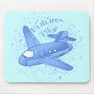 Blue Aeroplane Future Pilot Mouse Pad