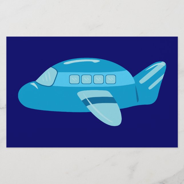Blue Aeroplane Stationery (Front)