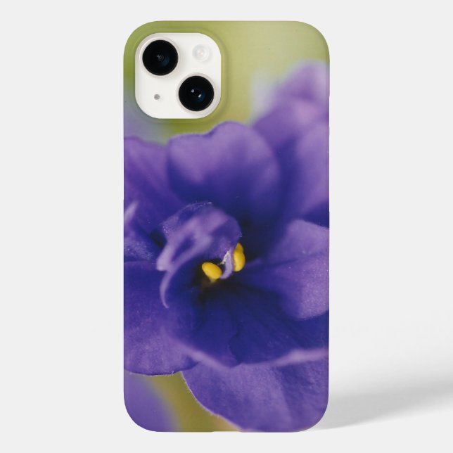 Blue African Violet Saintpaulia Case-Mate iPhone Case (Back)
