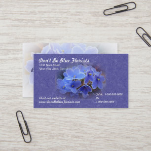 Blue African Violets Business Card