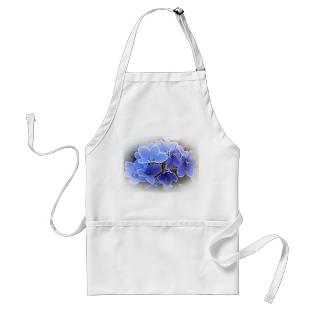 Blue African Violets Standard Apron (Front)