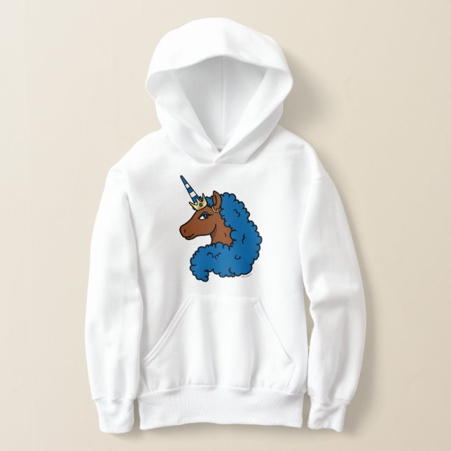 Blue Afro Unicorn (Laydown)
