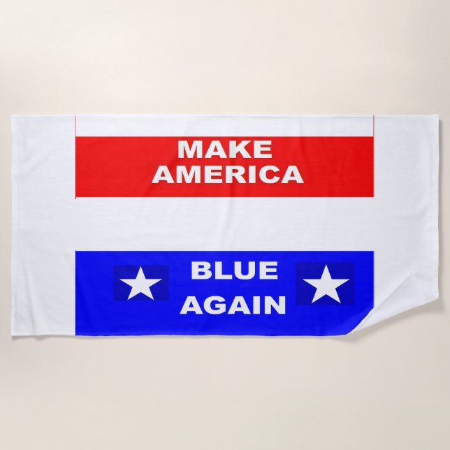 Blue Again Beach Towel (Front)