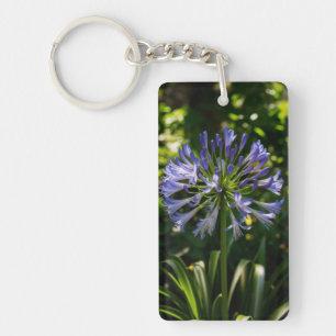 Blue Agapanthus Flowers Key Ring