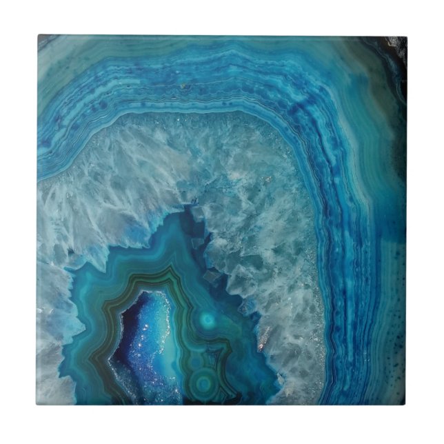 Blue Agate Ceramic Tile (Front)