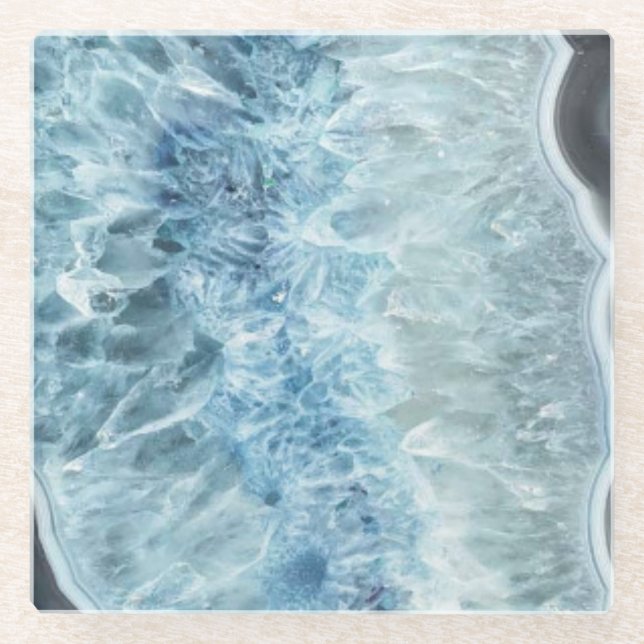 Blue Agate Coaster (Front)