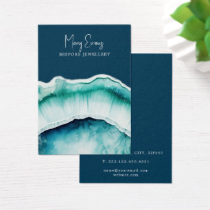 Blue agate earring display card