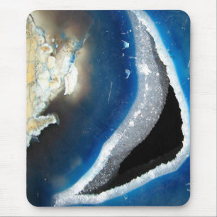 Blue Agate Geode Mouse Pad