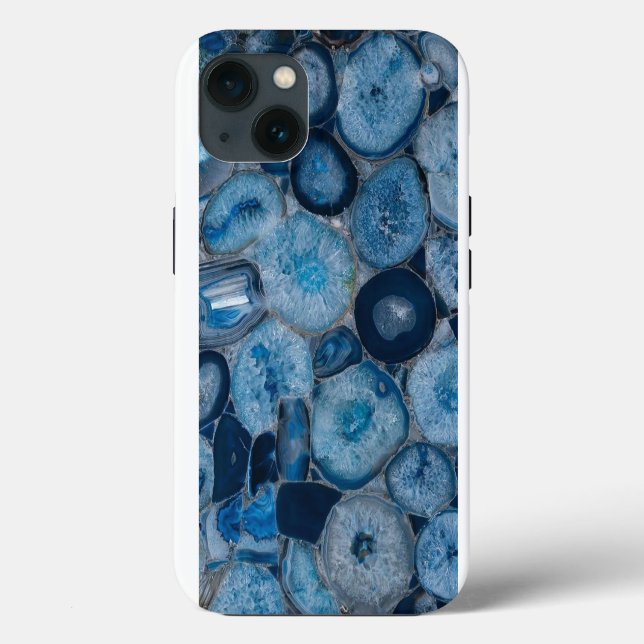 Blue Agate Geode Slices Case-Mate iPhone Case (Back)
