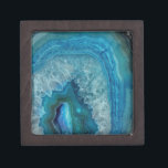 Blue Agate Keepsake Box<br><div class="desc">Blue Agate is a close view of the texture of a blue agate stone.</div>