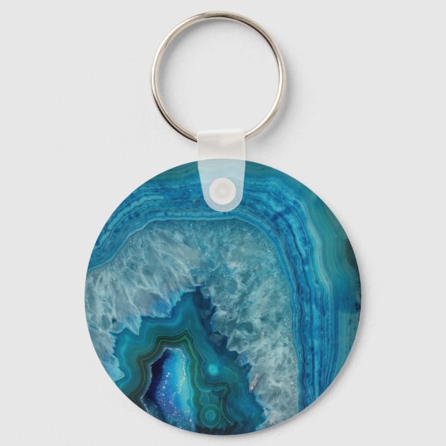 Blue Agate Key Ring (Front)